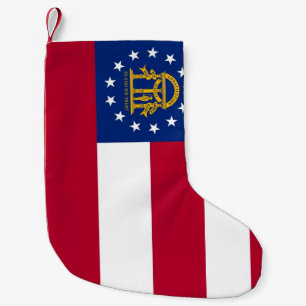 Kerstkousen met vlag van Georgië, Verenigde Staten Kleine Kerstsok