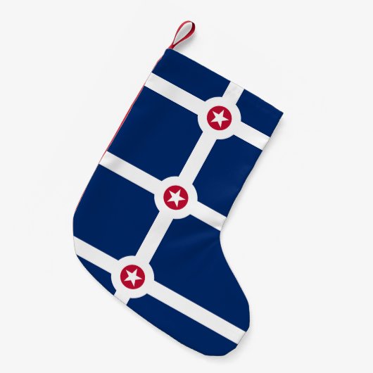 Kerstkousen met vlag van Indianapolis Kleine Kerstsok (Voorkant (Hangend))