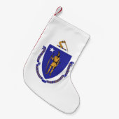 Kerstkousen met vlag van Massachusetts Kleine Kerstsok (Voorkant (Hangend))