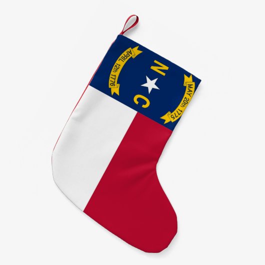 Kerstkousen met vlag van North Carolina Kleine Kerstsok (Voorkant (Hangend))