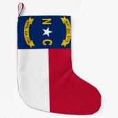Kerstkousen met vlag van North Carolina Kleine Kerstsok (Voorkant)