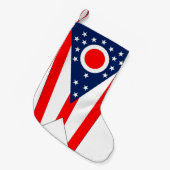 Kerstkousen met vlag van Ohio Kleine Kerstsok (Voorkant (Hangend))