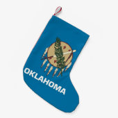 Kerstkousen met vlag van Oklahoma Kleine Kerstsok (Voorkant (Hangend))
