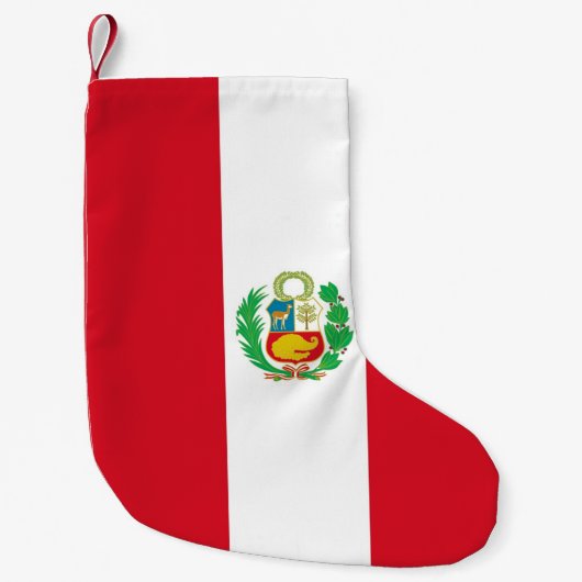 Kerstkousen met vlag van Peru Kleine Kerstsok (Voorkant)