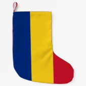 Kerstkousen met vlag van Roemenië Kleine Kerstsok (Voorkant)