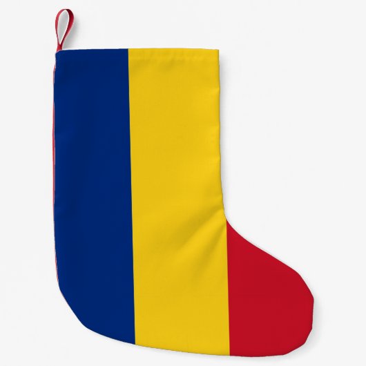 Kerstkousen met vlag van Roemenië Kleine Kerstsok (Voorkant)