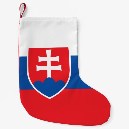 Kerstkousen met vlag van Slowakije Kleine Kerstsok (Voorkant)