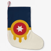 Kerstkousen met Vlag van Tulsa City Kleine Kerstsok (Voorkant)