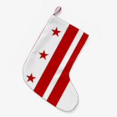 Kerstkousen met vlag van Washington DC Kleine Kerstsok (Voorkant (Hangend))