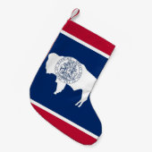 Kerstkousen met vlag van Wyoming Kleine Kerstsok (Voorkant (Hangend))