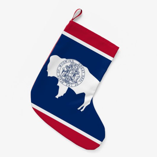 Kerstkousen met vlag van Wyoming Kleine Kerstsok (Voorkant (Hangend))
