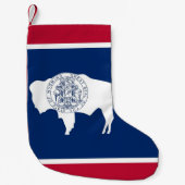 Kerstkousen met vlag van Wyoming Kleine Kerstsok (Voorkant)
