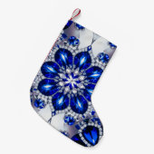 Kerstkousen met witte blauwe kleuren kleine kerstsok (Voorkant (Hangend))