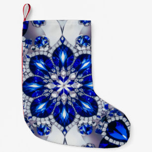 Kerstkousen met witte blauwe kleuren kleine kerstsok