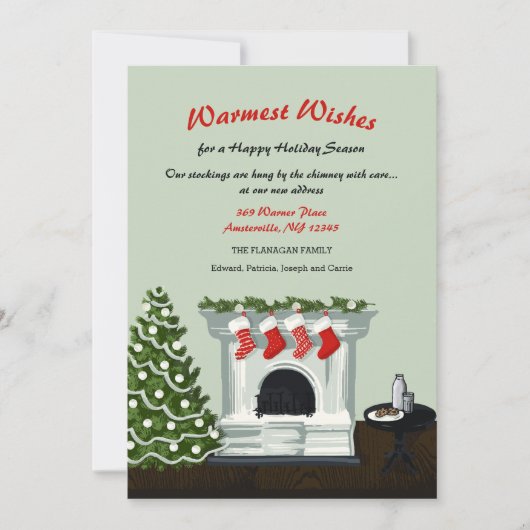 Kerstkousen opgehangen met zorg Kaart (Voorkant)