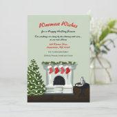 Kerstkousen opgehangen met zorg Kaart (Staand voorkant)