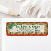 Kerstkousen Retour Adreslabels Etiket (Insitu)