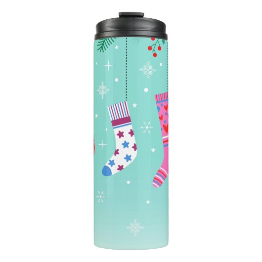 Kerstkousen Thermische Tumbler Thermosbeker (Voorkant)
