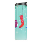 Kerstkousen Thermische Tumbler Thermosbeker (Gedraaid links)