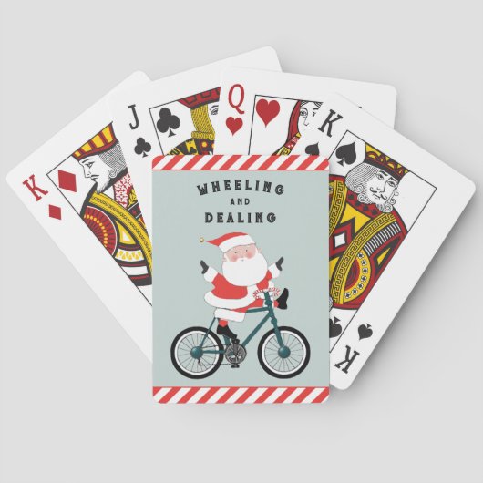 Kerstkousvulling voor wielrenner pokerkaarten (Achterkant)