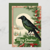 Kerstkraai 2, Vrolijk Kerstfeest! kerstkaart Kaart (Voorkant / Achterkant)