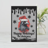 Kerstkraai 3, Vrolijk Kerstfeest! kerstkaart Kaart (Staand voorkant)