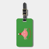 kerstkrab aangepast bagagelabel (Voorkant verticaal)