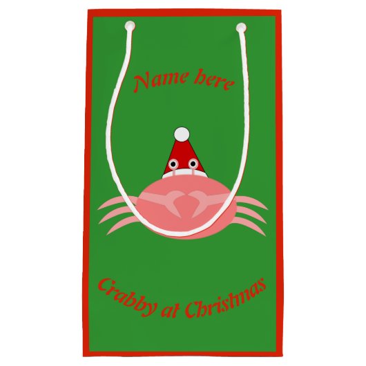 kerstkrab, aangepast cadeau klein cadeauzakje (Voorkant)