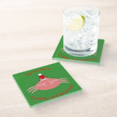 kerstkrab aangepast glas Onderzetter (Schuin)