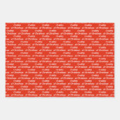 kerstkrab aangepast inpakpapier vel (Voorkant 2)