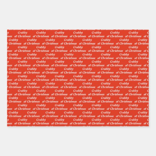 kerstkrab aangepast inpakpapier vel (Voorkant 2)