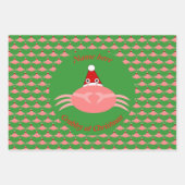kerstkrab aangepast inpakpapier vel (Voorkant)