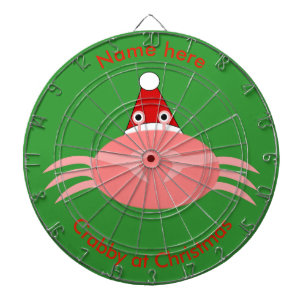 kerstkrab aangepast kunstbord dartbord