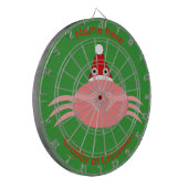 kerstkrab aangepast kunstbord dartbord (Voorkant Links)