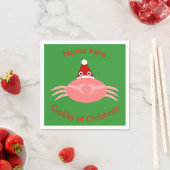 kerstkrab, aangepast papier servet (Insitu)