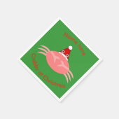 kerstkrab, aangepast papier servet (Hoek)