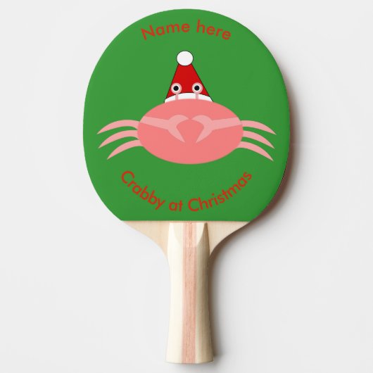 kerstkrab Aangepast pingpongpeddel Tafeltennisbatje (Voorkant)