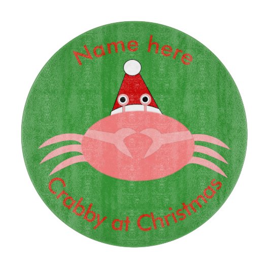 kerstkrab Aangepast snijvlak Snijplank (Voorkant)