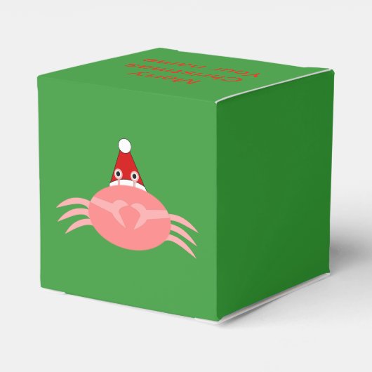 kerstkrab - Aangepaste draagtas Bedankdoosjes (Achterkant)