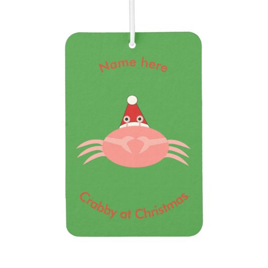 kerstkrab - aangepaste luchtverfrisser (Voorkant)
