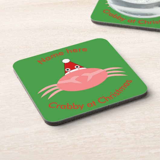 kerstkrab Aangepaste Onderzetters (Linkerzijde)