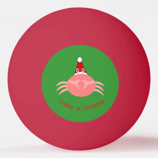 Kerstkrab aangepaste pingpongbal (Achterkant)