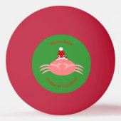 Kerstkrab aangepaste pingpongbal (Voorkant)