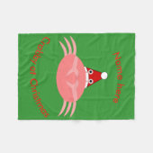 kerstkrab Aangepaste rugzak Fleece Deken (Voorkant (Horizontaal))