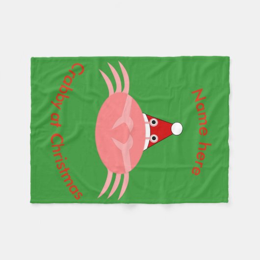 kerstkrab Aangepaste rugzak Fleece Deken (Voorkant (Horizontaal))