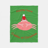 kerstkrab Aangepaste rugzak Fleece Deken (Voorkant)