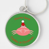 kerstkrab Aangepaste Sleutelhanger (Voorkant)