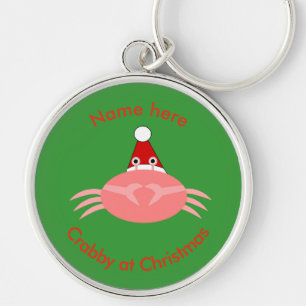 kerstkrab Aangepaste Sleutelhanger