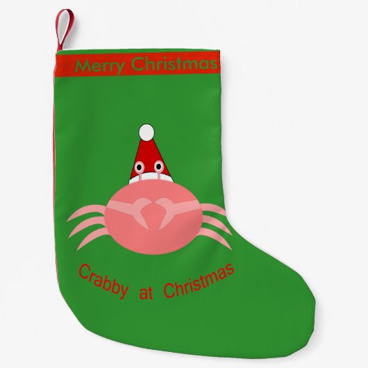 kerstkrab Aangepaste stopzetting Kleine Kerstsok (Voorkant)