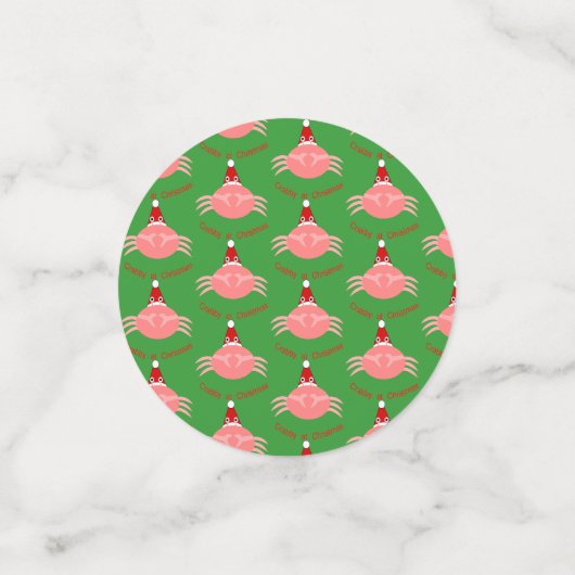 Kerstkrab aangepaste tafel Confetti (Kleine voorkant)